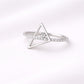 Sterling Silver Triangle Ring – CZ Pavé Geometric Stacking Ring