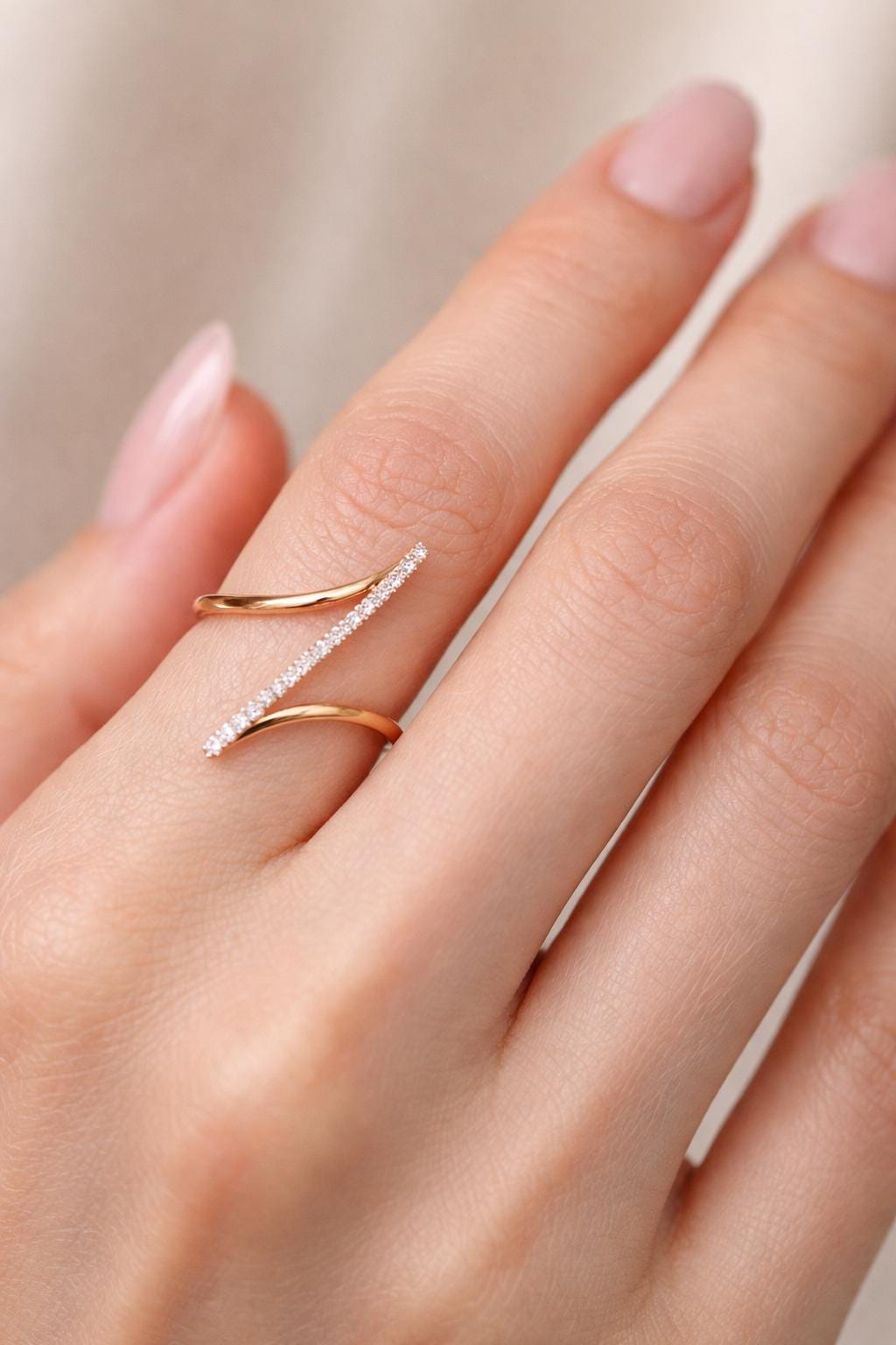 925 Sterling Silver X Cross CZ Ring, Minimalist Pave Band, Modern Everyday Jewelry