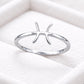 925 Sterling Silver Pisces Ring – Minimalist Zodiac Jewelry
