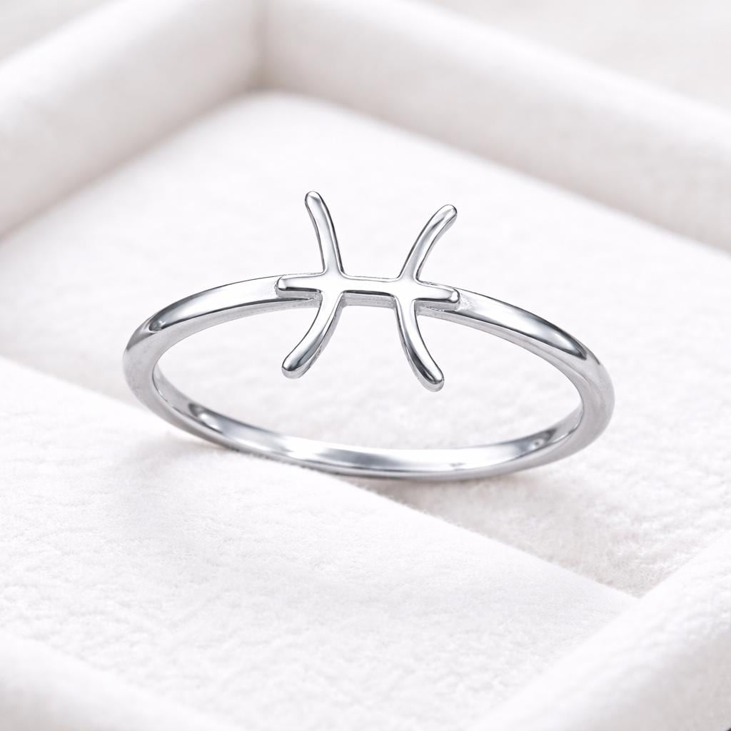 925 Sterling Silver Pisces Ring – Minimalist Zodiac Jewelry