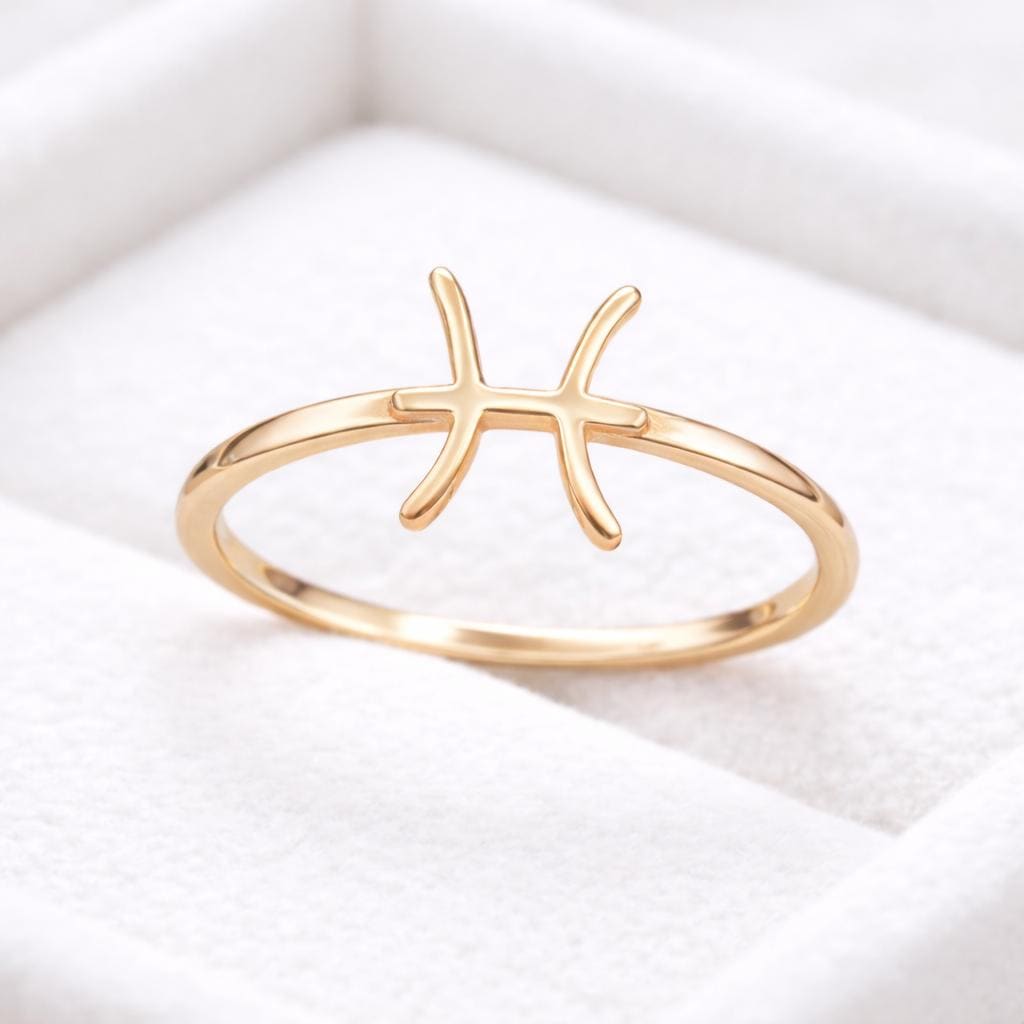 925 Sterling Silver Pisces Ring – Minimalist Zodiac Jewelry