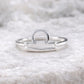 Sterling Silver Libra Zodiac Ring, Minimalist Astrology Band, September October Jewelry