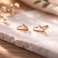 Sterling Silver Mountain Stud Earrings: Minimalist Geometric Nature Jewelry