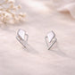 Sterling Silver Double Triangle Geometric Stud Earrings – Modern Minimalist Jewelry
