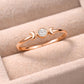 Sterling Silver Moon CZ Ring, Celestial Minimalist Stacking Band