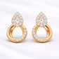 925 Sterling Silver Teardrop CZ Drop Earrings, Pave Bridal Wedding Jewelry