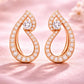 Sterling Silver Teardrop CZ Flame Earrings, Elegant Bridal Drop Jewelry