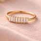 925 Sterling Silver Baguette CZ Bar Ring, Minimalist Stacking Band, Elegant Modern Jewelry