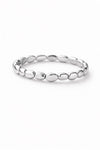 Sterling Silver Beaded Stacking Ring, Minimalist Everyday Band