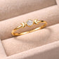 Sterling Silver Moon CZ Ring, Celestial Minimalist Stacking Band