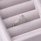 Sterling Silver Chevron CZ Ring, Minimal Double Band Illusion, Dainty V Shape Stackable