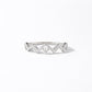 Sterling Silver Crown Ring, Marquise CZ Zigzag Band, Stackable Wedding Band