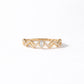 Sterling Silver Crown Ring, Marquise CZ Chevron Band, Stackable Wedding Ring