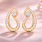 Sterling Silver Teardrop CZ Flame Earrings, Elegant Bridal Drop Jewelry