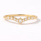 925 Sterling Silver Chevron CZ Ring, Minimal Stacking Wedding Band