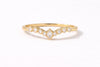 925 Sterling Silver Chevron CZ Ring, Minimal Stacking Wedding Band