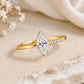 925 Sterling Silver Marquise Cut CZ Ring, Minimal Solitaire Engagement Promise Ring