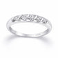 925 Sterling Silver CZ Half Eternity Ring, Minimal Stackable Band, Diamond Look