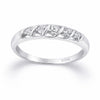 925 Sterling Silver CZ Half Eternity Ring, Minimal Stackable Band, Diamond Look