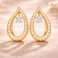 925 Sterling Silver CZ Teardrop Dangle Earrings, Minimal Bridal Wedding Jewelry