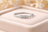 925 Sterling Silver 3 Stone CZ Ring, Minimal Stacking Promise Ring