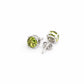 Natural Peridot Stud Earrings 925 Sterling Silver Green Gemstone Jewelry Gift