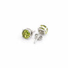 Natural Peridot Stud Earrings 925 Sterling Silver Green Gemstone Jewelry Gift