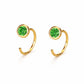 925 Sterling Silver CZ Open Hoop Earrings, Minimalist Dainty Ear Huggers, Everyday Jewelry