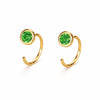 925 Sterling Silver CZ Open Hoop Earrings, Minimalist Dainty Ear Huggers, Everyday Jewelry