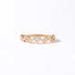 Sterling Silver Crown Ring, Marquise CZ Chevron Band, Stackable Wedding Ring