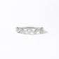 Sterling Silver Crown Ring, Marquise CZ Chevron Band, Stackable Wedding Ring