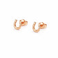 925 Sterling Silver Horseshoe Stud Earrings, Minimalist Western Lucky Charm Jewelry
