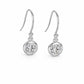 925 Sterling Silver Bezel Drop Earrings, Dainty CZ Dangle Jewelry for Women