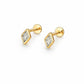 925 Sterling Silver Diamond CZ Stud Earrings, Minimalist Geometric Dainty Jewelry
