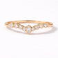 925 Sterling Silver Chevron CZ Ring, Minimal Stacking Wedding Band