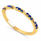 925 Sterling Silver Blue CZ Chevron Ring, Minimal Wedding Stack Band