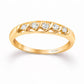 925 Sterling Silver CZ Half Eternity Ring, Minimal Stackable Band, Diamond Look