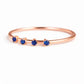 925 Sterling Silver Blue CZ Ring, Minimal Dainty Stackable Everyday Jewelry