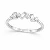 Sterling Silver Baguette CZ Geometric Ring, Dainty Stackable Band