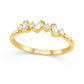 Sterling Silver Baguette CZ Geometric Ring, Dainty Stackable Band