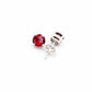 Garnet Stud Earrings Sterling Silver 925 | January Birthstone Jewelry | Red Gemstone Dainty Earrings Gift