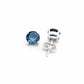 London Blue Topaz Silver Stud Earrings | Handmade December Birthstone Jewelry | Dainty Blue Gemstone Studs