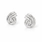 925 Sterling Silver Swirl Knot Stud Earrings, Modern Sculptural Minimalist Design