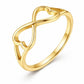 925 Sterling Silver Infinity Heart Ring, Minimalist Band, Romantic Promise Gift