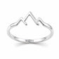 Sterling Silver Mountain Ring: Minimalist Nature Jewelry, Adventure Gift
