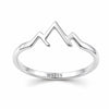 Sterling Silver Mountain Ring: Minimalist Nature Jewelry, Adventure Gift