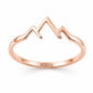 Sterling Silver Mountain Ring: Minimalist Nature Jewelry, Adventure Gift