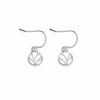 925 Sterling Silver Leaf Drop Earrings, Minimalist Botanical Nature Design