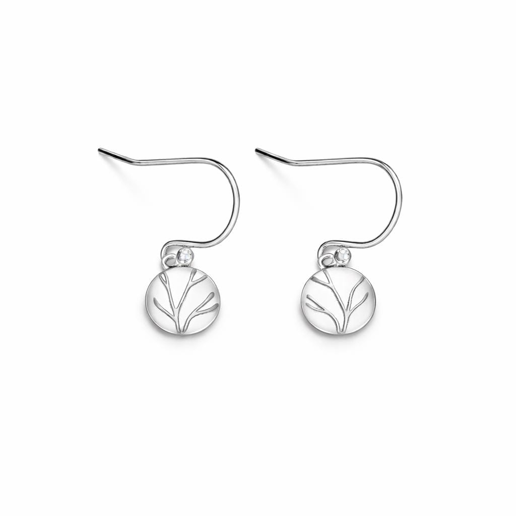 925 Sterling Silver Leaf Drop Earrings, Minimalist Botanical Nature Design