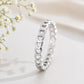 Sterling Silver Heart Eternity Ring, Minimalist Stackable Band, Romantic Love Jewelry